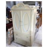 Wood armoire, approx 6 ft tall