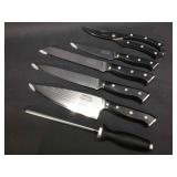 New set of Toscana Damascus steel forge knifes. 6