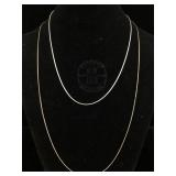 Two sterling necklaces. 24 and 15 in
