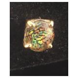 14K Gold earrings with fire opals.