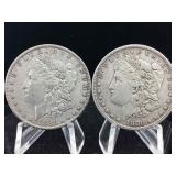 Two Morgan Dollar