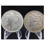 Two Morgan Dollar
