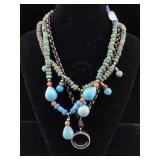 Turquoise necklaces and more.