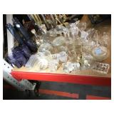 Colored cut and Assorted Glassware local pickup