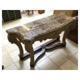 Stone too hall table, approx 3.5 ft long