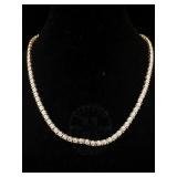 Sterling vermeil necklace. 16 in