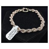 Sterling Designer Bracelet 8"