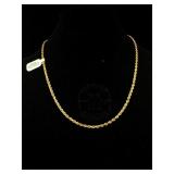 14K Gold Designer chain necklace 18" 12g