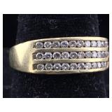14K Gold Diaminds sz 12 Ring 5g