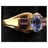 14K Gold Gemstone sz 10 Ring 4.2g