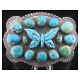 Waatsa Jr., Bryant (Zuni) Sterling Buckle Turquioe