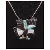 Sterling Indan necklace with eagle
