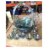 Carnival Glass Punch bowl set