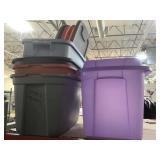 Assorted Plastic bins with lids