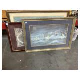 Assorted Framed Art the widest 44in wide