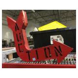 Red Arrow Auction sign 25in x 24
