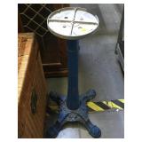 Cast iron pedestal, approx over 2 ft tall
