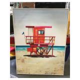 Framed print, approx 30x40 inches