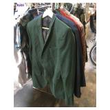 Assorted jackets, all different sizes