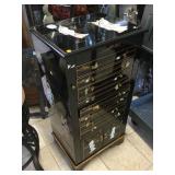 Asian stand up jewelry case w/MOP