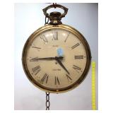 Vintage United Eight Day Pocket Watch Wall Clock.