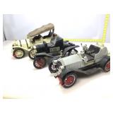 Three Jim Beam Car Decanters. No Shipping.