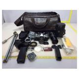 Canon AE-1 35mm Camera. With 50mm 1.8, 80-200mm,