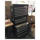 Craftsman toolbox w/key, on wheels, tools not