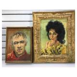 Two June Armer Oil on Canvas Portraits. Elizabeth
