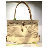 Dooney & Bourke Beige Logo Tassel Tote