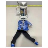 Elvis Collectible Stein and Pendulum Clock