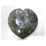 Labradorite Polished Heart Shaped Stone. 5in