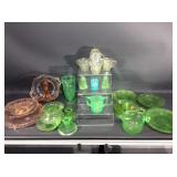 Assorted Uranium And Depression Style Glass