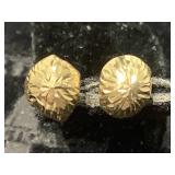 14K Gold Stud Earrings w/ 14k Backs