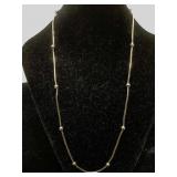 .925 Silver Beaded Italian 16in. Chain
