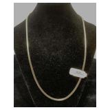 .925 Silver, 16in. Serpentine Necklace