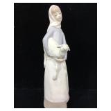 Lladro Figurine. Girl W/ Lamb. Matte Finish. 11in