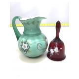 Two Pieces of Hand Painted Fenton.