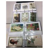 Two Binders of Vintage Postcards