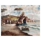 Oil On Canvas Seascape by Amleto Colucci (Italy)