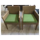 High End Faux wicker patio armchairs