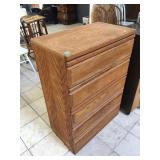 Wood tall dresser w/5 drawers, approx 42 inches