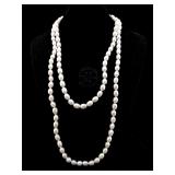 48" Genuine pearls necklace