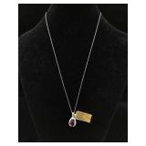 Sterling silver amethest sapp 4.15ct