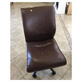 High end brown leather office chair