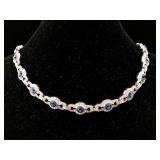 Costume Necklace with gemstones 18"