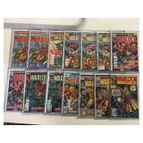 14 Marvel Warlock comics, cover price 25¢, 30¢
