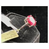Sterling silver Ring ruby 6.3ct sz 6