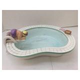 Unique Chips & Dip Pool Ceramic Dish