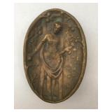 Vintage Cast Pewter Risqué Humor Tray/Dish Naughty